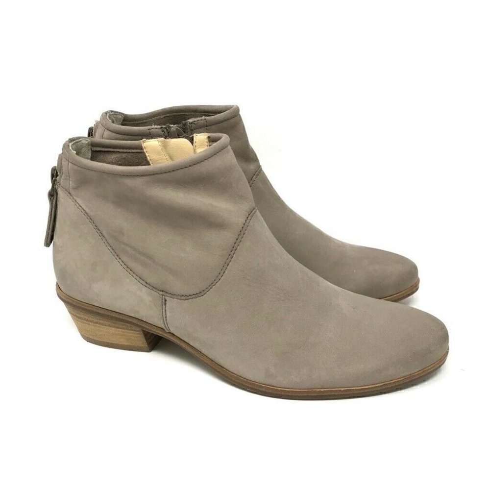 Paul Green Logan Ankle Boots Beige Leather 6.5